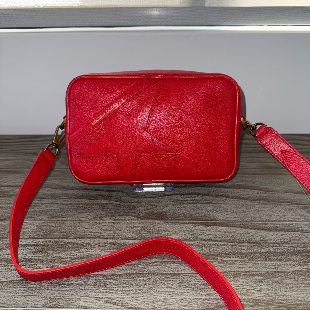 Golden Goose Women’s Star Bag in bright red leather